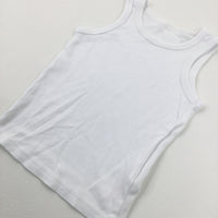 White Cotton Vest - Boys 2-3 Years