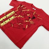 **NEW** 'Superheroes To The Rescue' Marvel Superheroes Red T-Shirt - Boys 2-3 Years