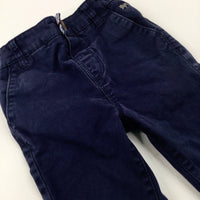 Navy Trousers With Adjustable Waist - Boys 2-3 Years