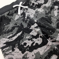 Camouflage & Paint Splatter Grey Jersey Shorts - Boys 4-5 Years