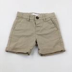 Cream Shorts With Adjustable Waist - Boys 2-3 Years