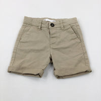 Cream Shorts With Adjustable Waist - Boys 2-3 Years