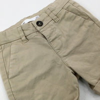 Cream Shorts With Adjustable Waist - Boys 2-3 Years