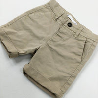 Cream Shorts With Adjustable Waist - Boys 2-3 Years