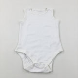 White Cotton Bodysuit - Boys 2-3 Years