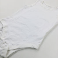 White Cotton Bodysuit - Boys 2-3 Years