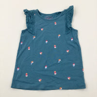 Ice Creams Blue T-Shirt - Girls 2-3 Years