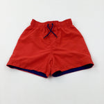 Red Swim Shorts - Boys 4-5 Years