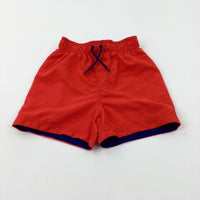 Red Swim Shorts - Boys 4-5 Years