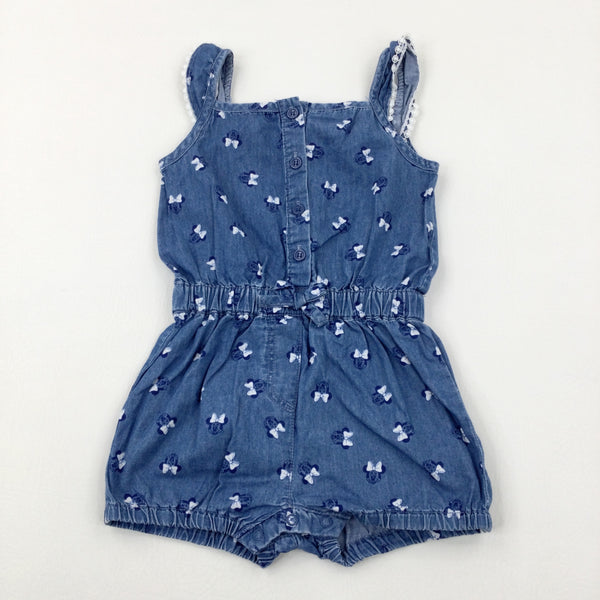 Minnie Mouse Blue Playsuit - Girls 2-3 Years