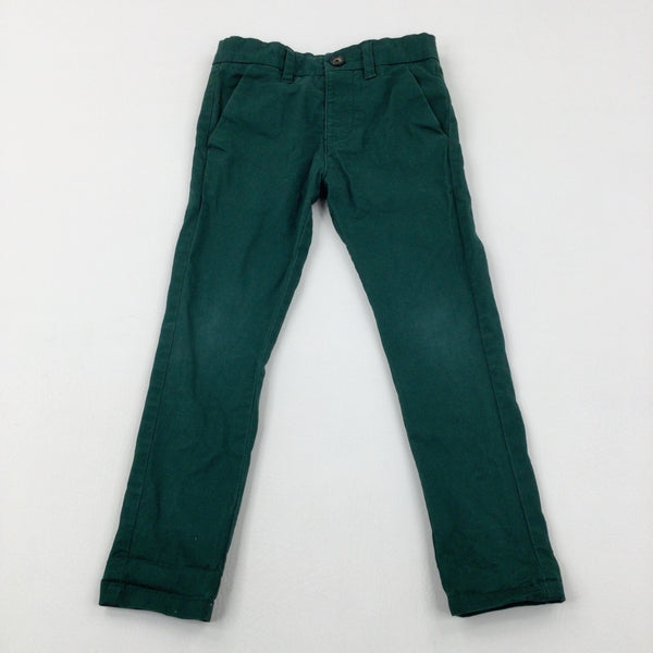 Green Trousers With Adjustable Waist - Boys 3-4 Years