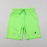 Neon Green Sports Shorts - Boys 6-7 Years