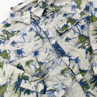Palm Trees Cream Long Sleeve Shirt - Boys 3-4 Years