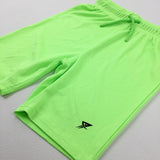 Neon Green Sports Shorts - Boys 6-7 Years