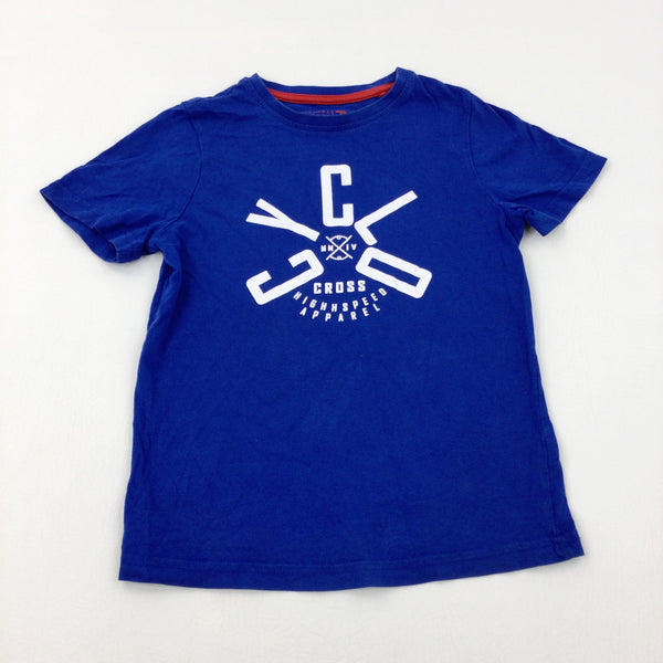 'Cyclo' Navy Cotton T-Shirt - Boys 6-7 Years