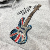 'Seek The Magic' Guitar Sequin Flip Grey Hoodie - Boys 6-7 Years