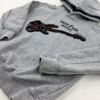 'Seek The Magic' Guitar Sequin Flip Grey Hoodie - Boys 6-7 Years