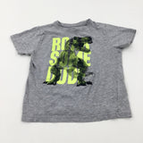 'Roar Some Dude' Dinosaur Grey T-Shirt - Boys 5-6 Years