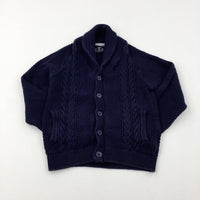 Navy Knitted Heavyweight Jumper - Boys 7-8 Years