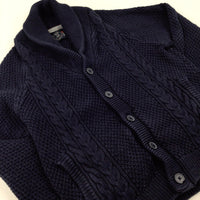 Navy Knitted Heavyweight Jumper - Boys 7-8 Years