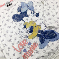 'Love Minnie' Mouse White Long Sleeve Top - Girls 3-4 Years