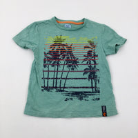Palm Trees Green T-Shirt - Boys 4-5 Years