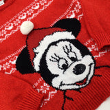 Mickey Mouse Sparkly Red Knitted Jumper - Girls 9-10 Years