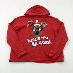 'Deer To Be Cool' Reindeer Red Hoodie - Boys/Girls 12-13 Years