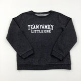 'Team Family' Charcoal Grey Sweatshirt - Boys 8-9 Years