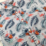 Flamingos Blue Shirt - Boys 4-5 Years