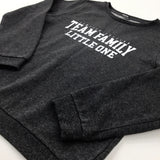 'Team Family' Charcoal Grey Sweatshirt - Boys 8-9 Years