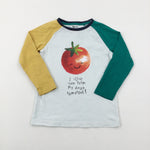 'I Love You From My Head Tomatoes!' White Long Sleeve Top - Boys 4-5 Years