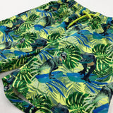 Dinosaurs & Tropical Leaves Yellow & Green Swim Shorts - Boys 8-9 Years