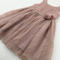 Dusky Pink Party Dress - Girls 4-5 Years