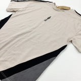 **NEW** 'Un Ltd' Logo Beige T-Shirt - Boys 8-9 Years