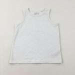 White Cotton Vest - Boys 5-6 Years