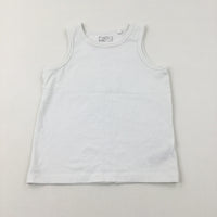 White Cotton Vest - Boys 5-6 Years