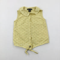 Patterned Yellow Tie Top - Girls 4-5 Years
