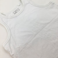 White Cotton Vest - Boys 5-6 Years