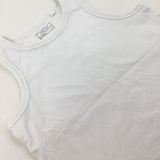 White Cotton Vest - Boys 5-6 Years