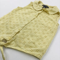 Patterned Yellow Tie Top - Girls 4-5 Years