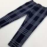 Patterned Navy Leggings - Girls 4-5 Years