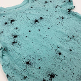 Paint Splatter Turquoise T-Shirt - Boys 9-10 Years