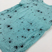 Paint Splatter Turquoise T-Shirt - Boys 9-10 Years