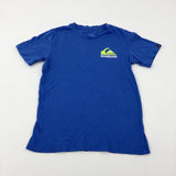 'Quicksilver' Logo Blue T-Shirt - Boys 9-10 Years