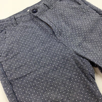 Patterned Blue Shorts - Boys 9-10 Years