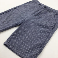 Patterned Blue Shorts - Boys 9-10 Years