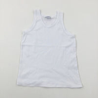 White Cotton Vest - Boys 5-6 Years