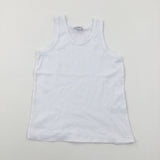 White Cotton Vest - Boys 5-6 Years