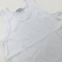 White Cotton Vest - Boys 5-6 Years